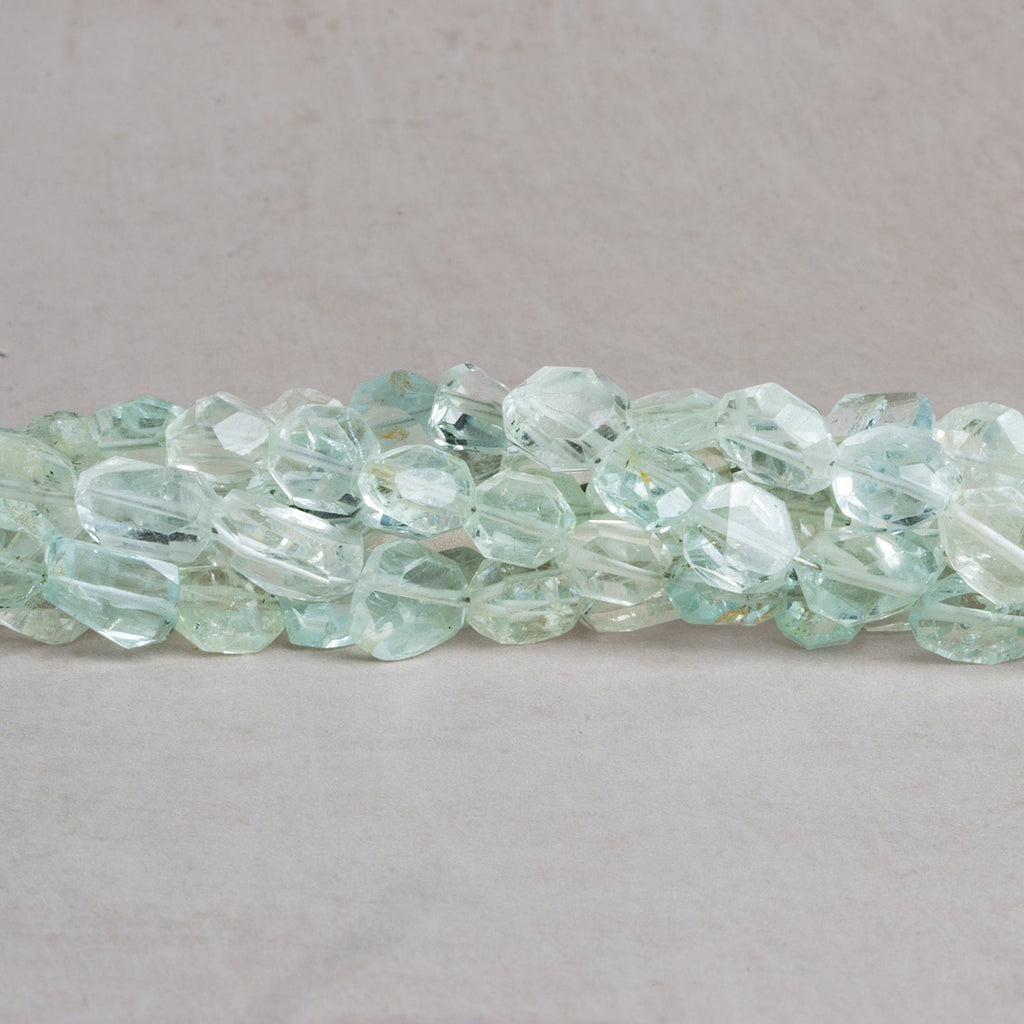 5 - 9mm Aquamarine Faceted Nuggets 14 inch 43 beads - The Bead Traders