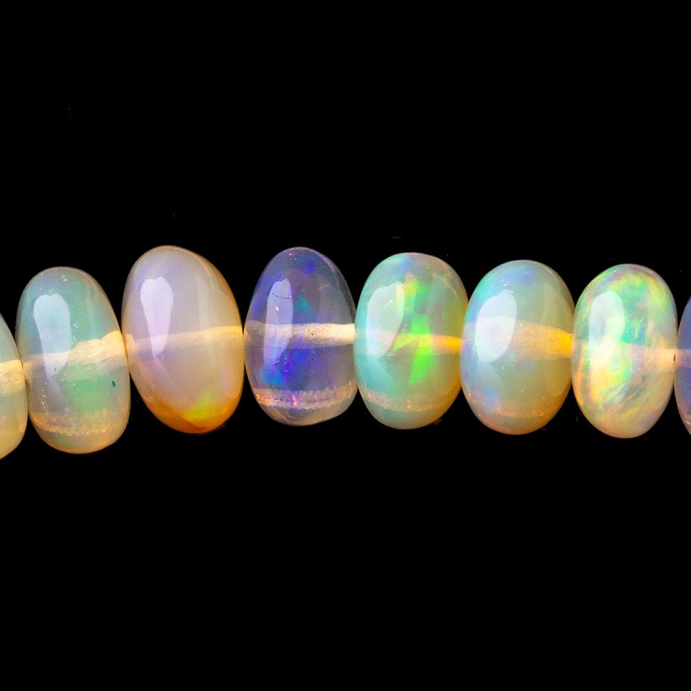 5 - 9mm Golden Ethiopian Opal Plain Rondelles 16 inch 115 beads AA - The Bead Traders