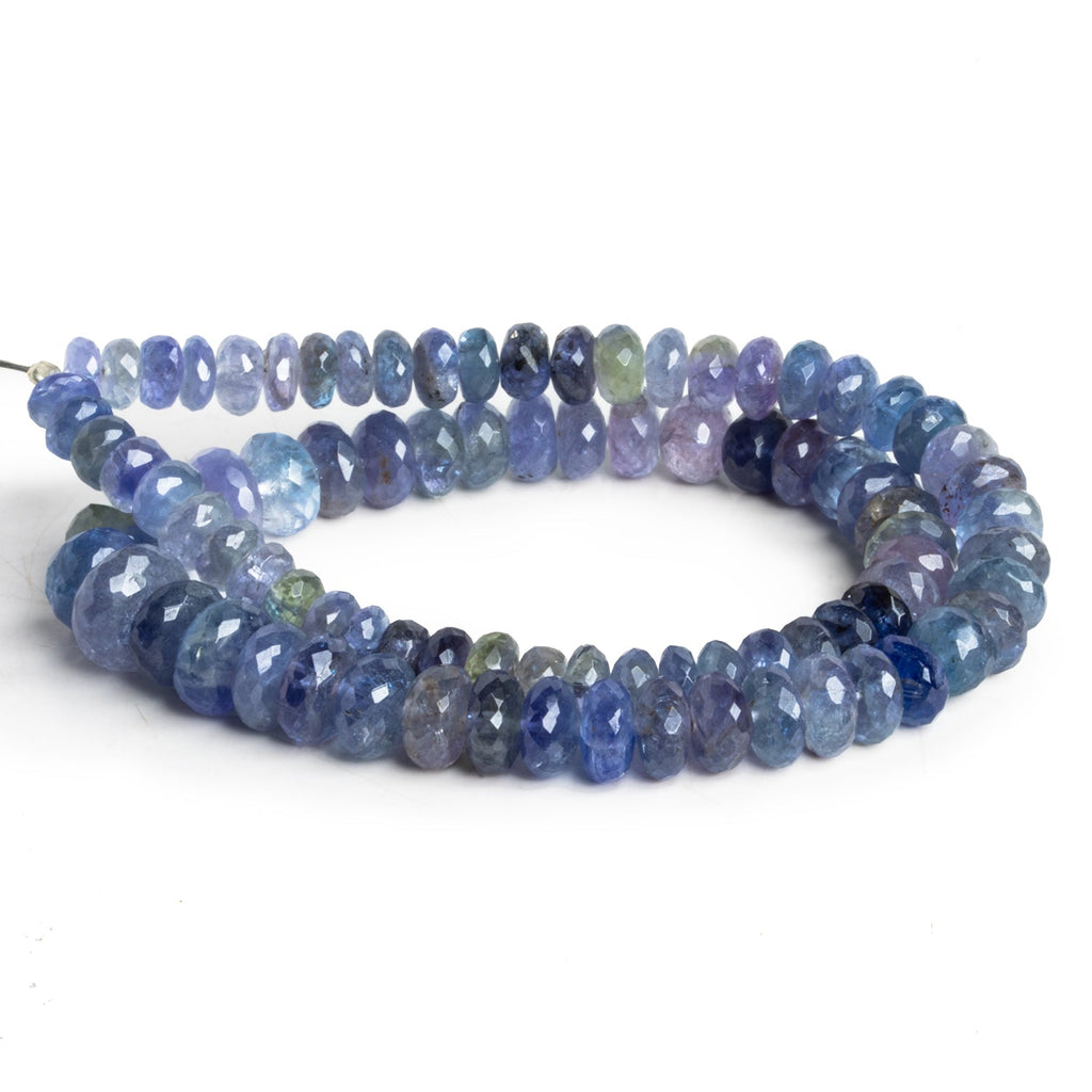 5 - 9mm Tanzanite Faceted Rondelle 12 inch 85 beads - The Bead Traders