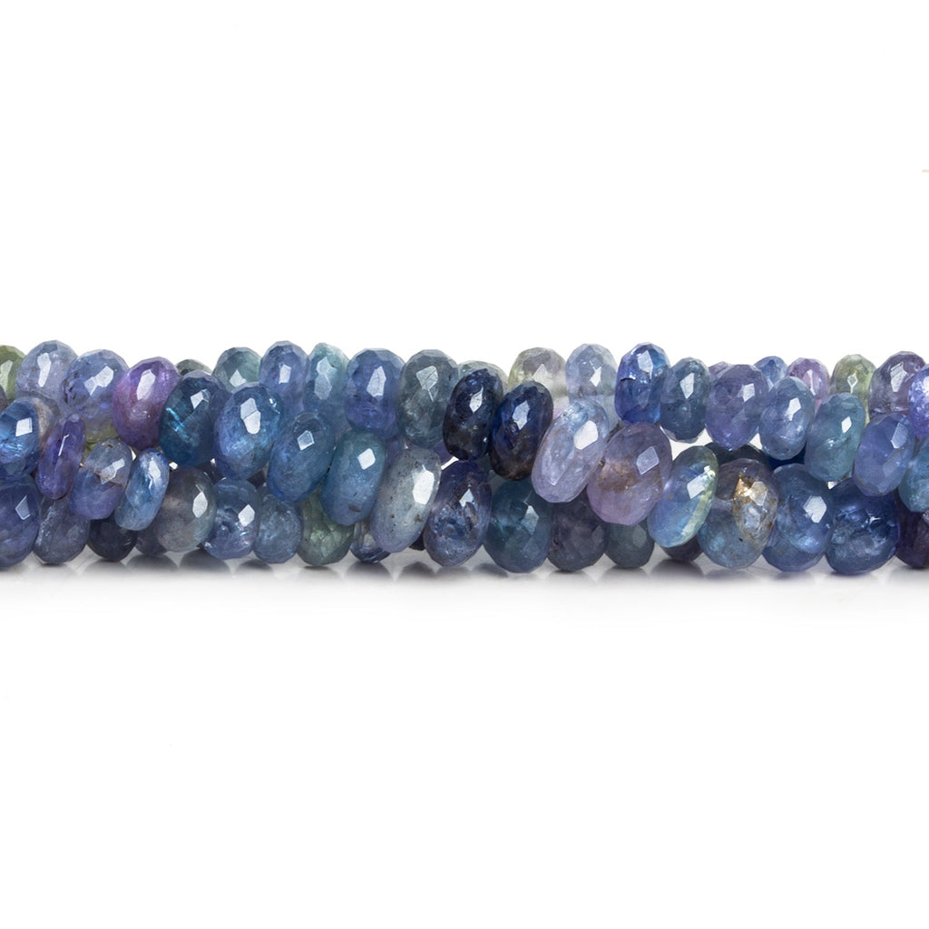 5 - 9mm Tanzanite Faceted Rondelle 12 inch 85 beads - The Bead Traders