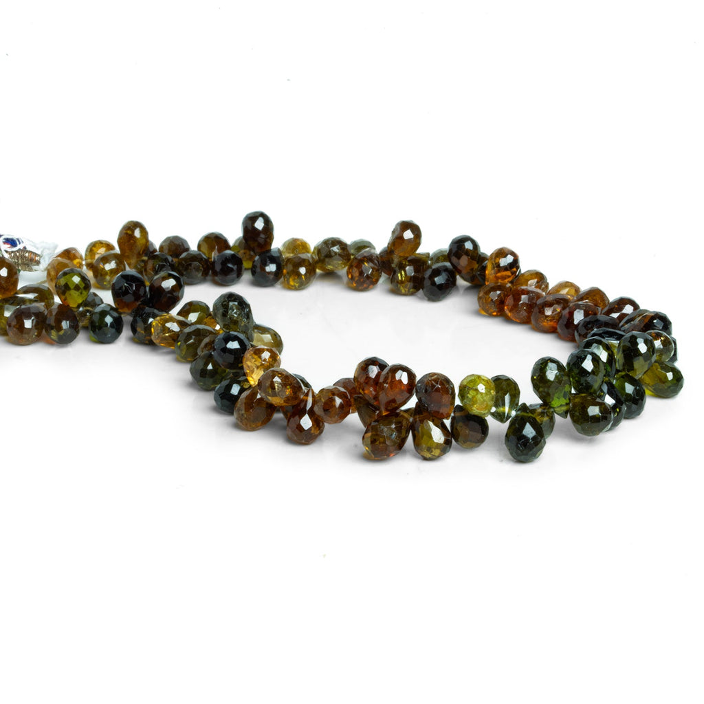 5x4mm Multicolor Tourmaline Faceted Teardrops 8.5 inch 93 beads - The Bead Traders