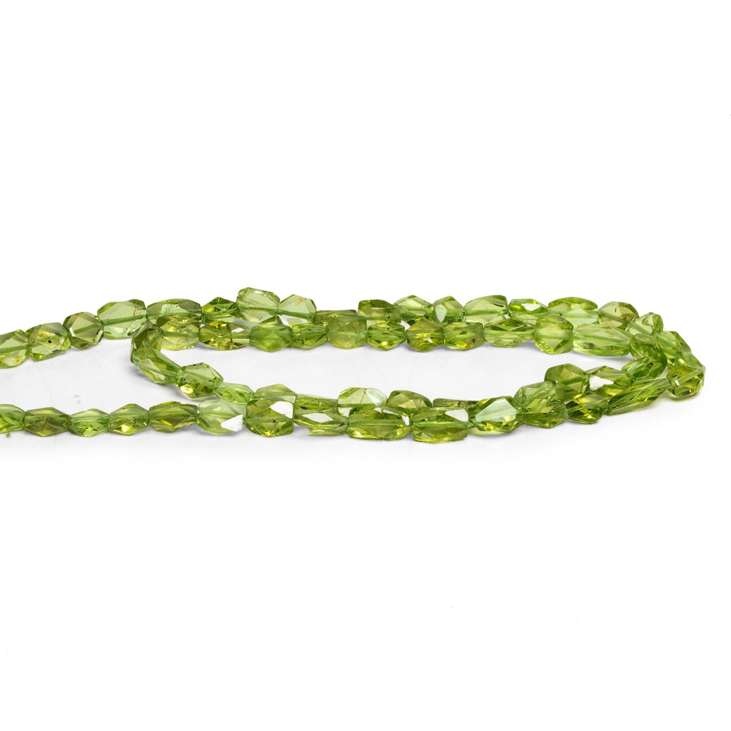 5x4mm Peridot Cornerless Cubes 15 inch 63 beads - The Bead Traders