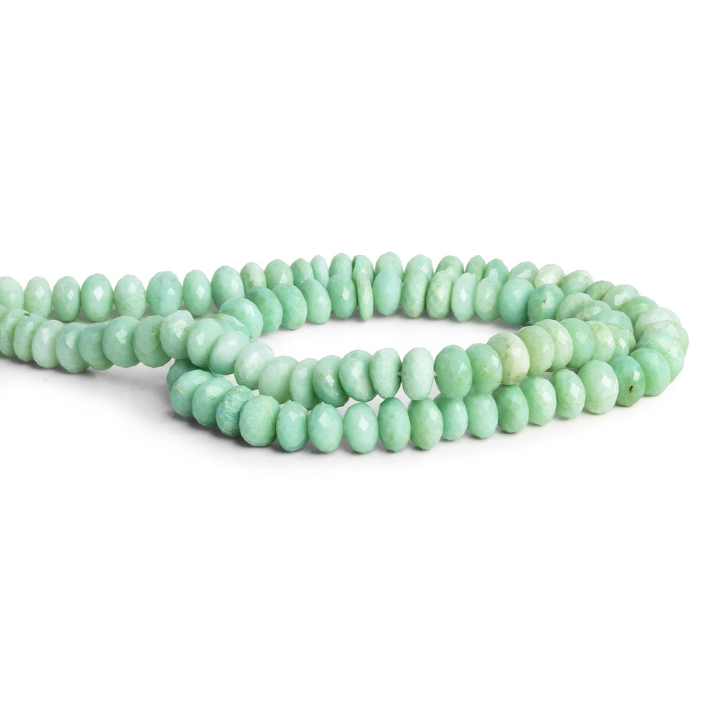 6 - 7mm Amazonite Faceted Rondelles 14 inch 85 beads - The Bead Traders