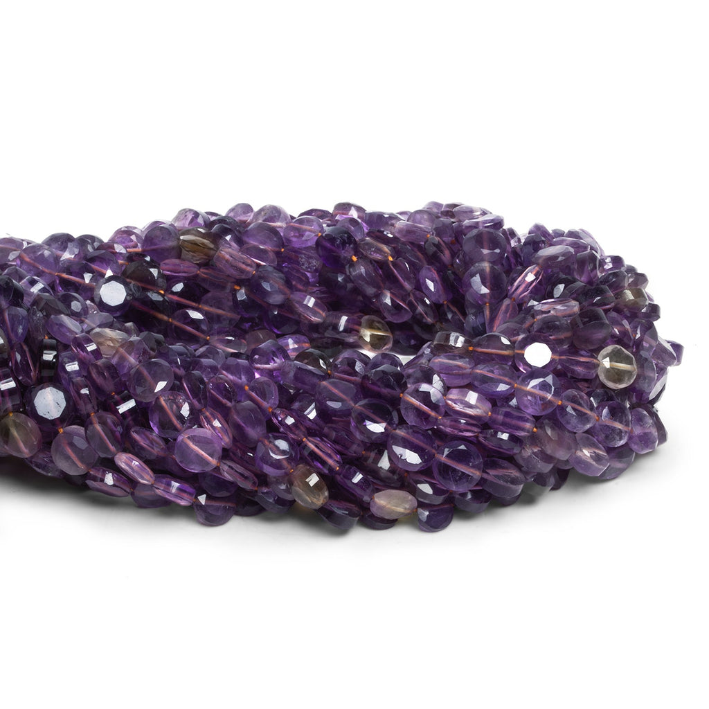 6-7mm Ametrine Faceted Coins 12 inch 53 beads - The Bead Traders