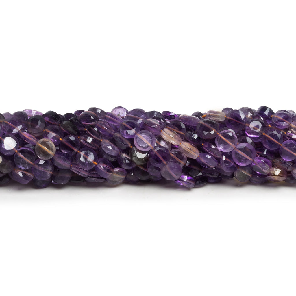 6-7mm Ametrine Faceted Coins 12 inch 53 beads - The Bead Traders