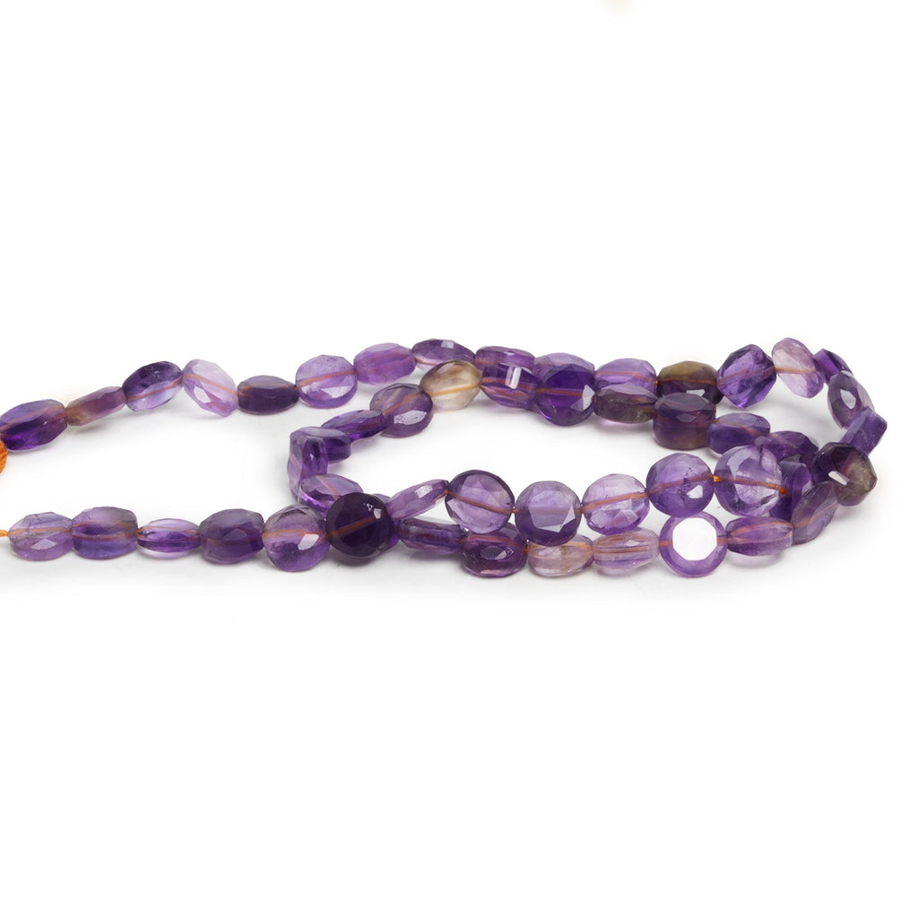 6-7mm Ametrine Faceted Coins 12 inch 53 beads - The Bead Traders