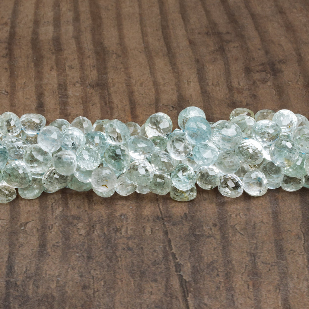 6 - 8mm Natural Topaz Candy Kisses 7.5 inch 55 beads - The Bead Traders