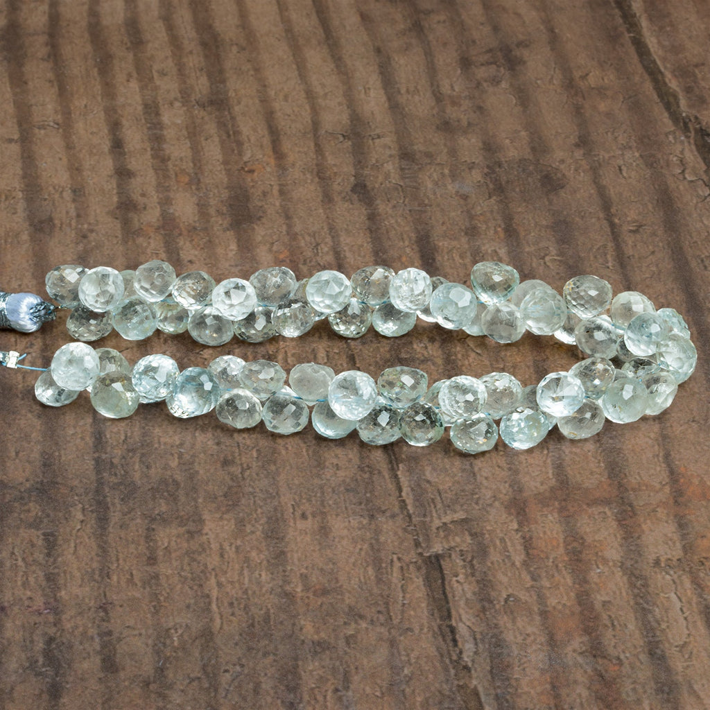 6 - 8mm Natural Topaz Candy Kisses 7.5 inch 55 beads - The Bead Traders