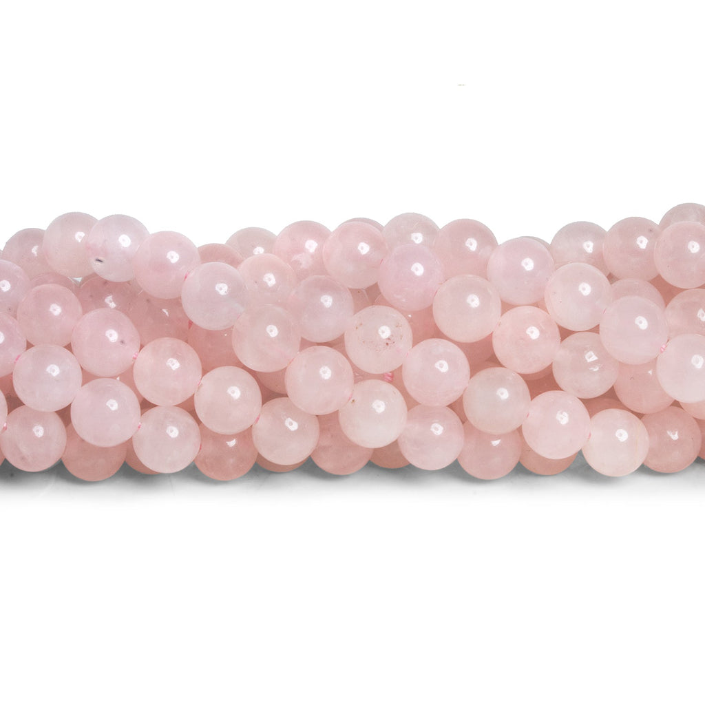 6mm Rose Quartz Plain Rounds 15 inch 60 beads - The Bead Traders