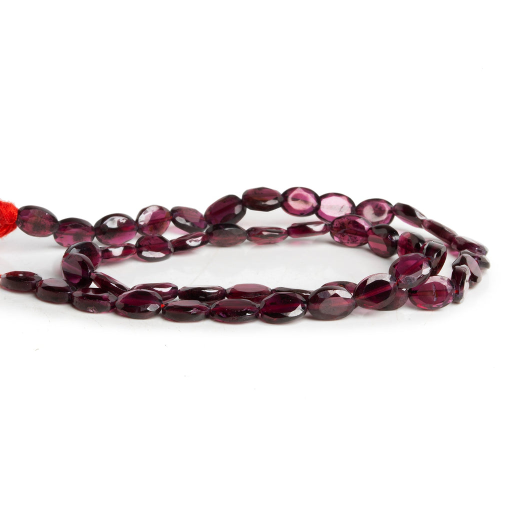 6x4mm Garnet Faceted Ovals 12 inch 55 beads - The Bead Traders