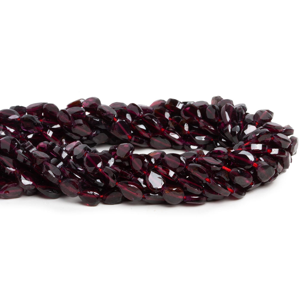 6x5mm Garnet Faceted Pears 14 inch 53 beads - The Bead Traders