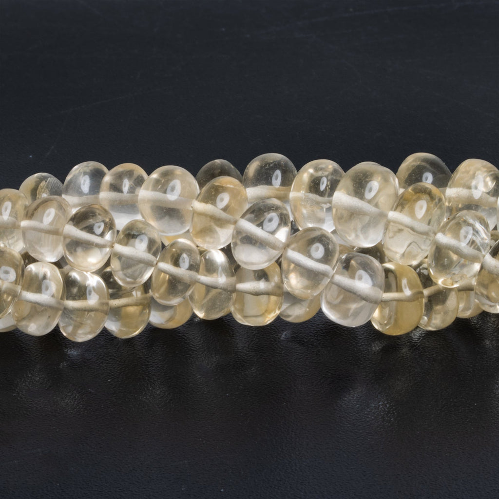 7 - 12mm Citrine Plain Rondelles 16 inch 65 beads - The Bead Traders