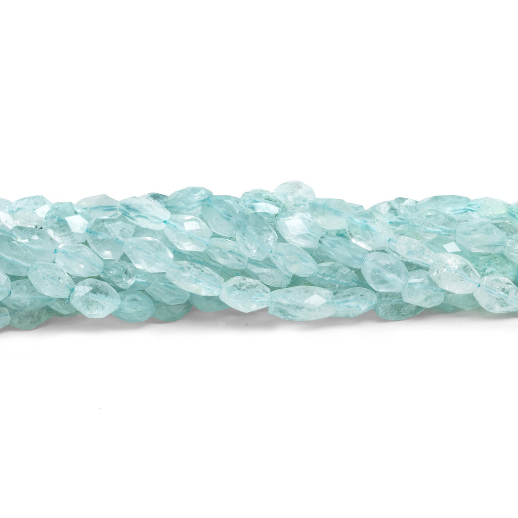 7x5mm Aquamarine Faceted Ovals 14 inch 50 beads - The Bead Traders