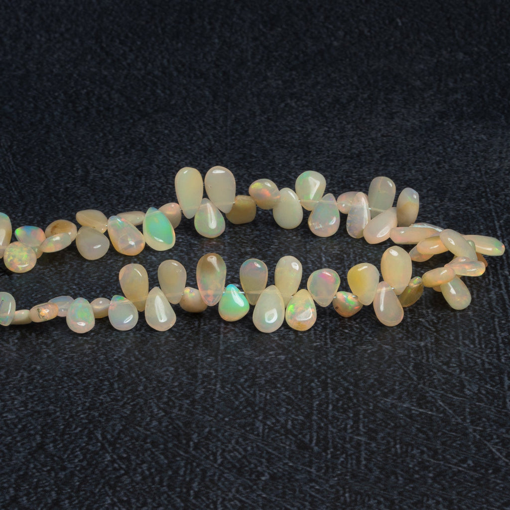 7x5mm Ethiopian Opal Plain Pears 8 inch 60 beads - The Bead Traders