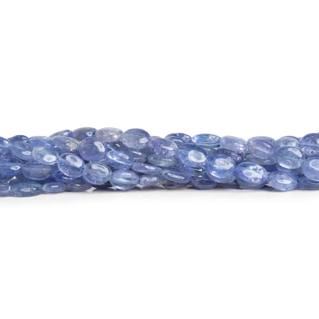 7x5mm Tanzanite Plain Ovals 15 inch 70 beads - The Bead Traders