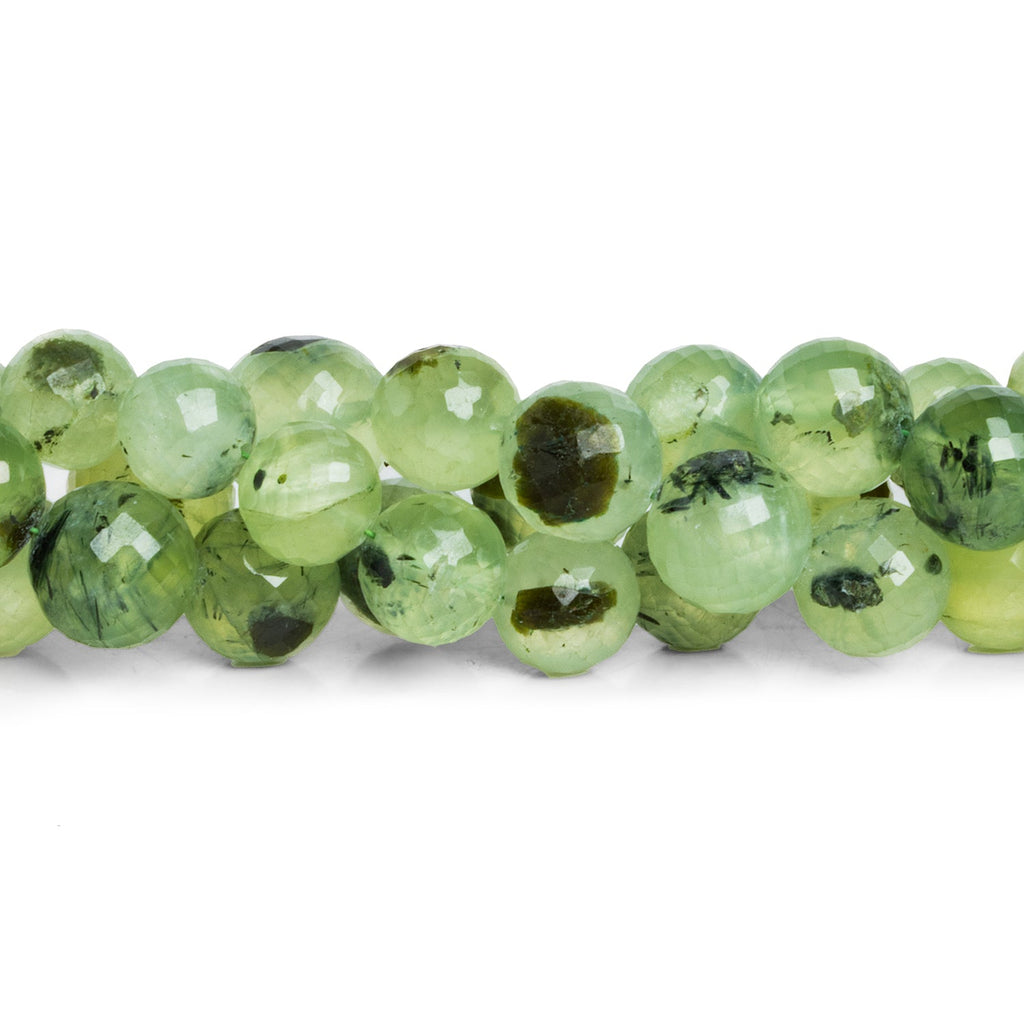 8 - 11mm Prehnite Faceted Rounds 14 inch 35 beads - The Bead Traders