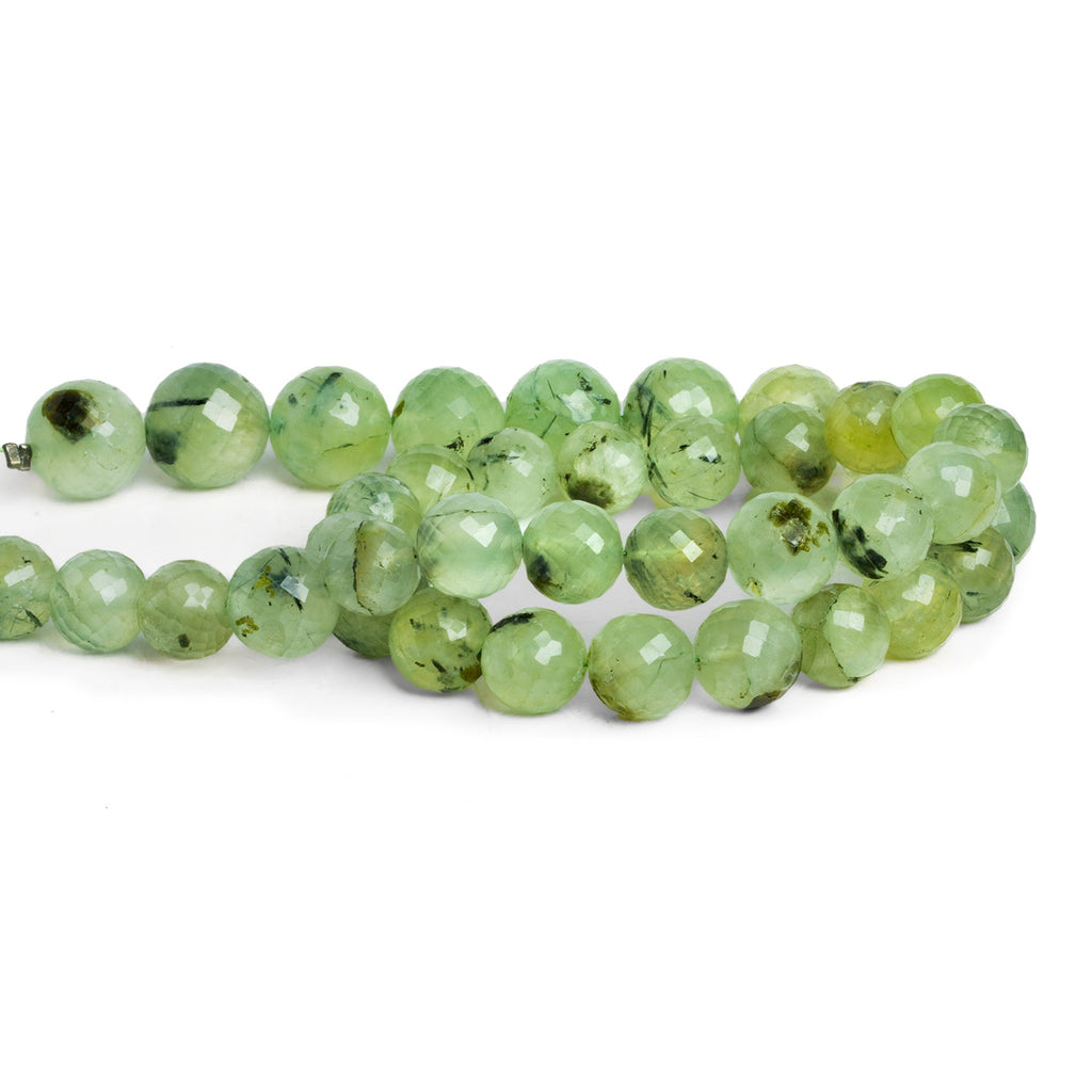 8 - 11mm Prehnite Faceted Rounds 14 inch 35 beads - The Bead Traders