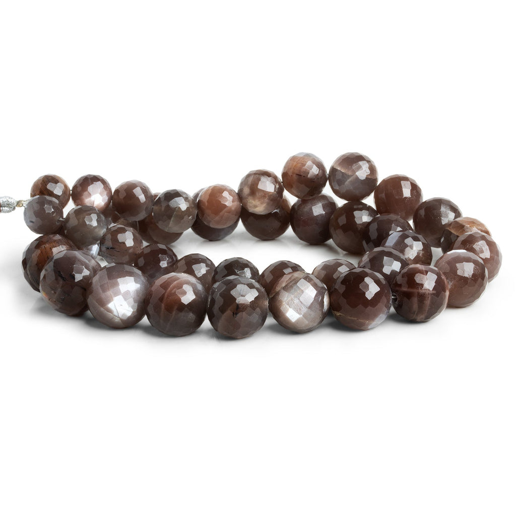 8 - 12mm Chocolate Moonstone Faceted Rondelles 16 inch 38 beads - The Bead Traders