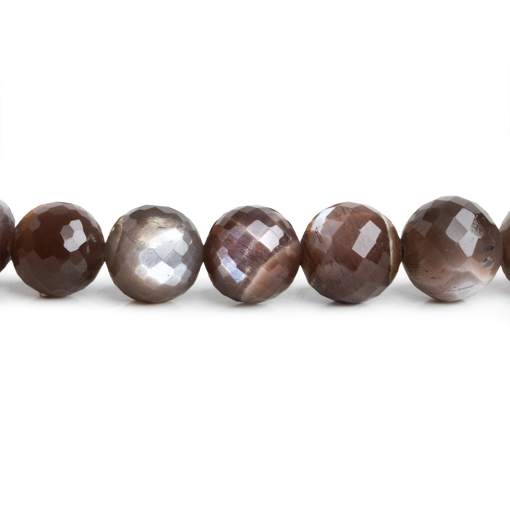 8 - 12mm Chocolate Moonstone Faceted Rondelles 16 inch 38 beads - The Bead Traders