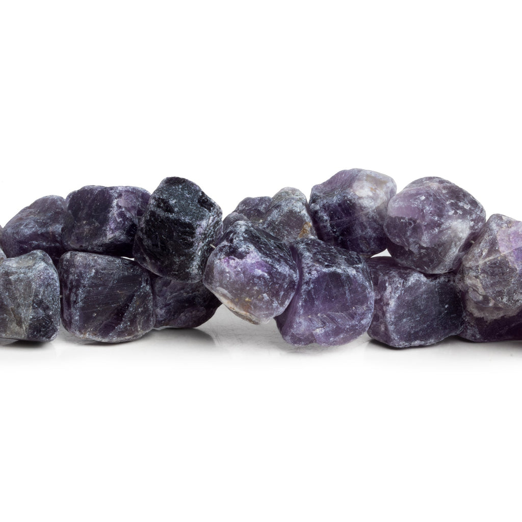 8 - 15mm Amethyst Hammer Faceted Cubes 7.5 inch 15 beads - The Bead Traders