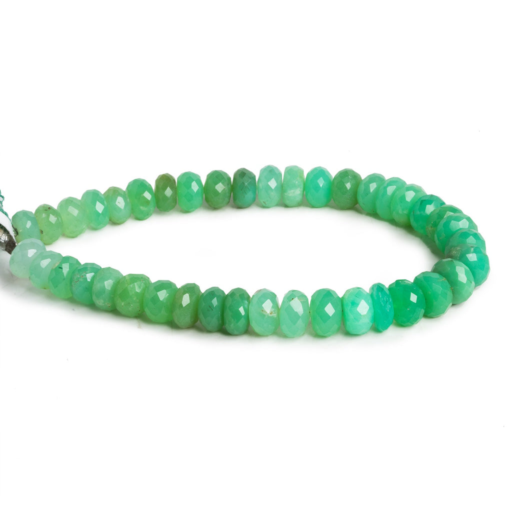 8 - 9mm Chrysoprase Faceted Rondelles 8 inch 38 beads - The Bead Traders