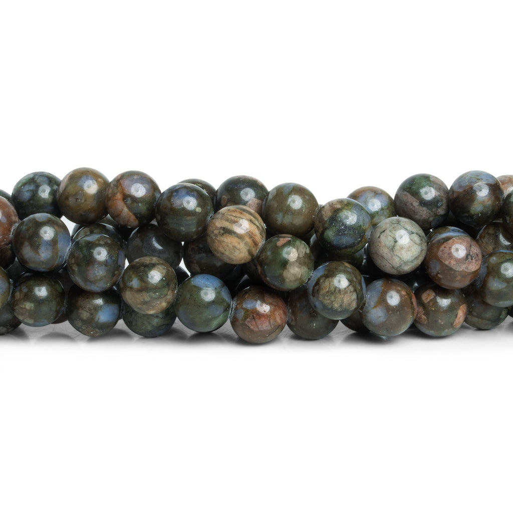 8.5mm Rhyolite Plain Rounds 15 inch 43 beads - The Bead Traders