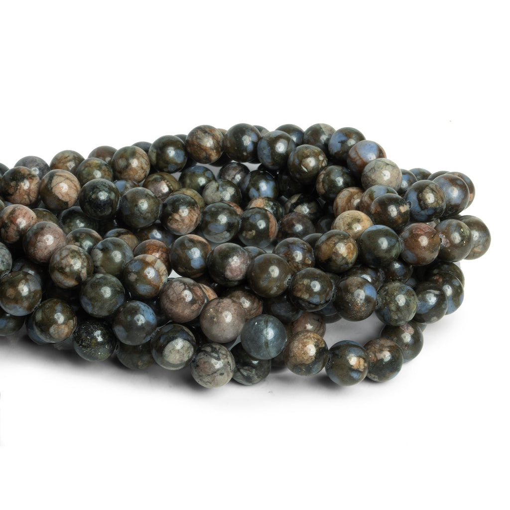 8.5mm Rhyolite Plain Rounds 15 inch 43 beads - The Bead Traders