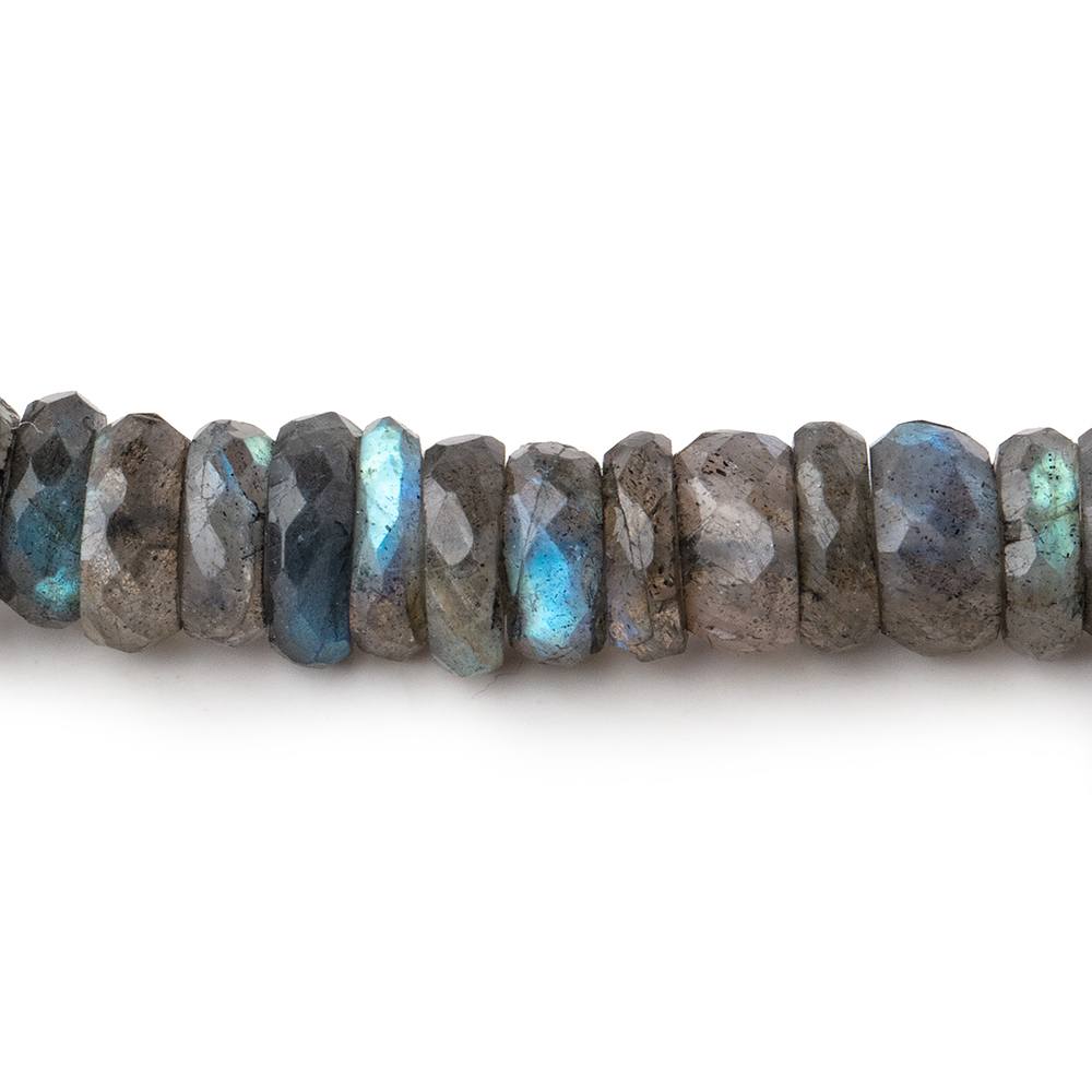 8mm Labradorite Faceted Heishi Beads 15 inch 135 beads - The Bead Traders