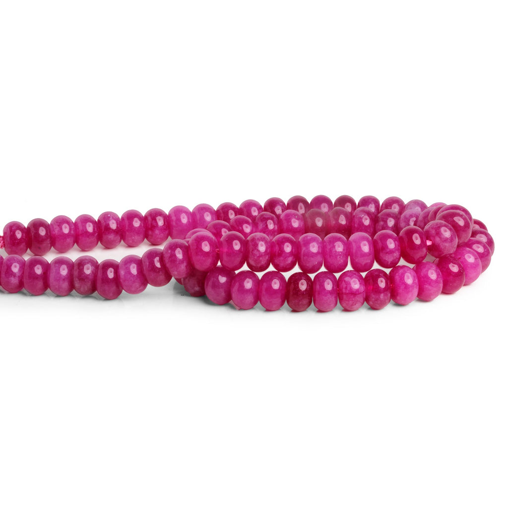 8mm Raspberry Chalcedony Large Hole Rondelles 15 inch 67 beads - The Bead Traders