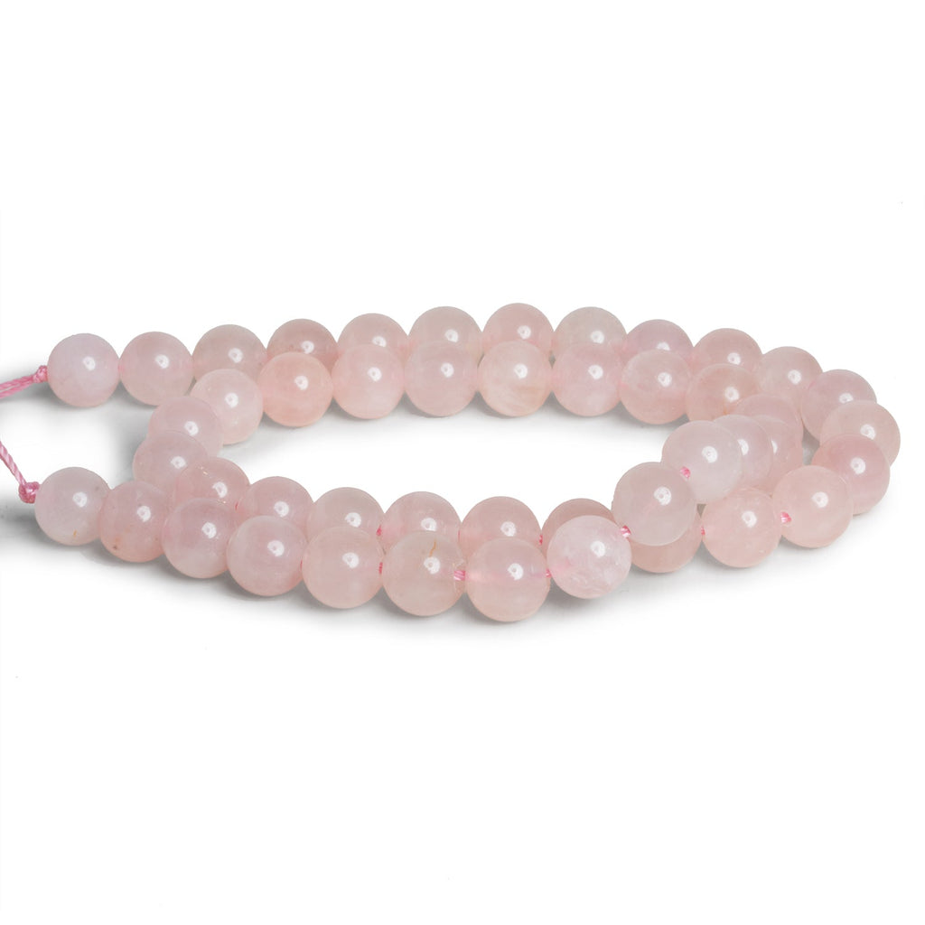 8mm Rose Quartz Plain Rounds 15 inch 45 beads - The Bead Traders