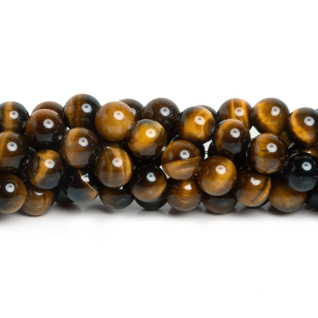 8mm Tiger's Eye Plain Rounds 15 inch 45 beads AA - The Bead Traders