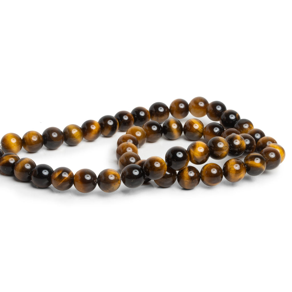 8mm Tiger's Eye Plain Rounds 15 inch 45 beads AA - The Bead Traders