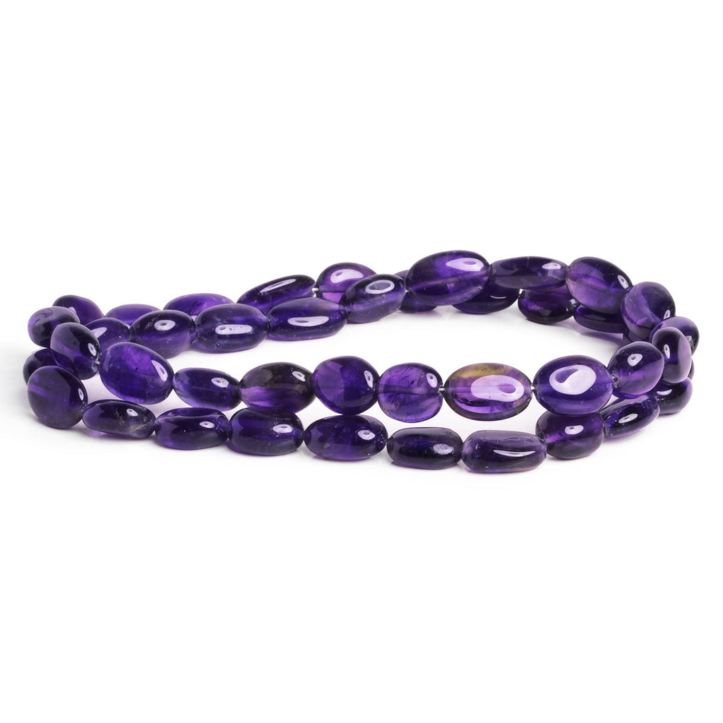 8x6mm Amethyst Plain Ovals 16 inch 41 beads - The Bead Traders