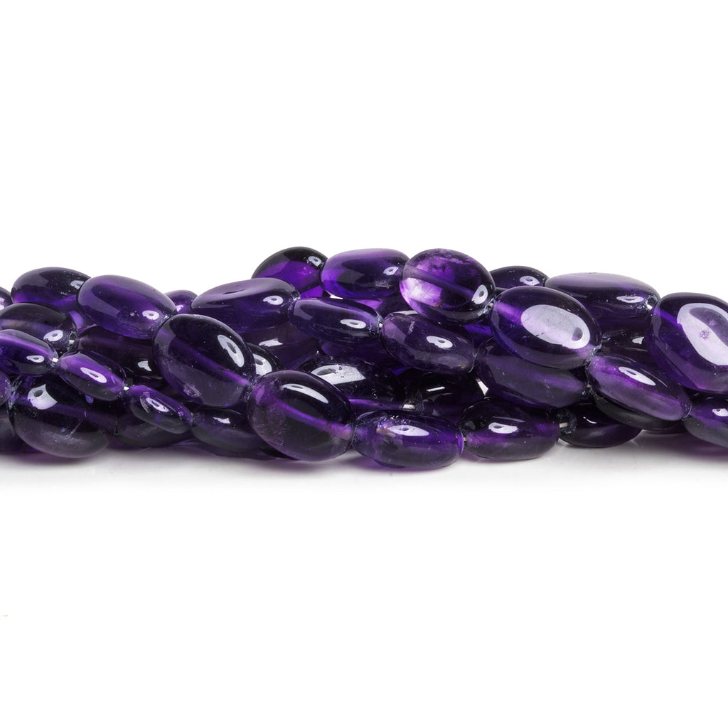 8x6mm Amethyst Plain Ovals 16 inch 41 beads - The Bead Traders