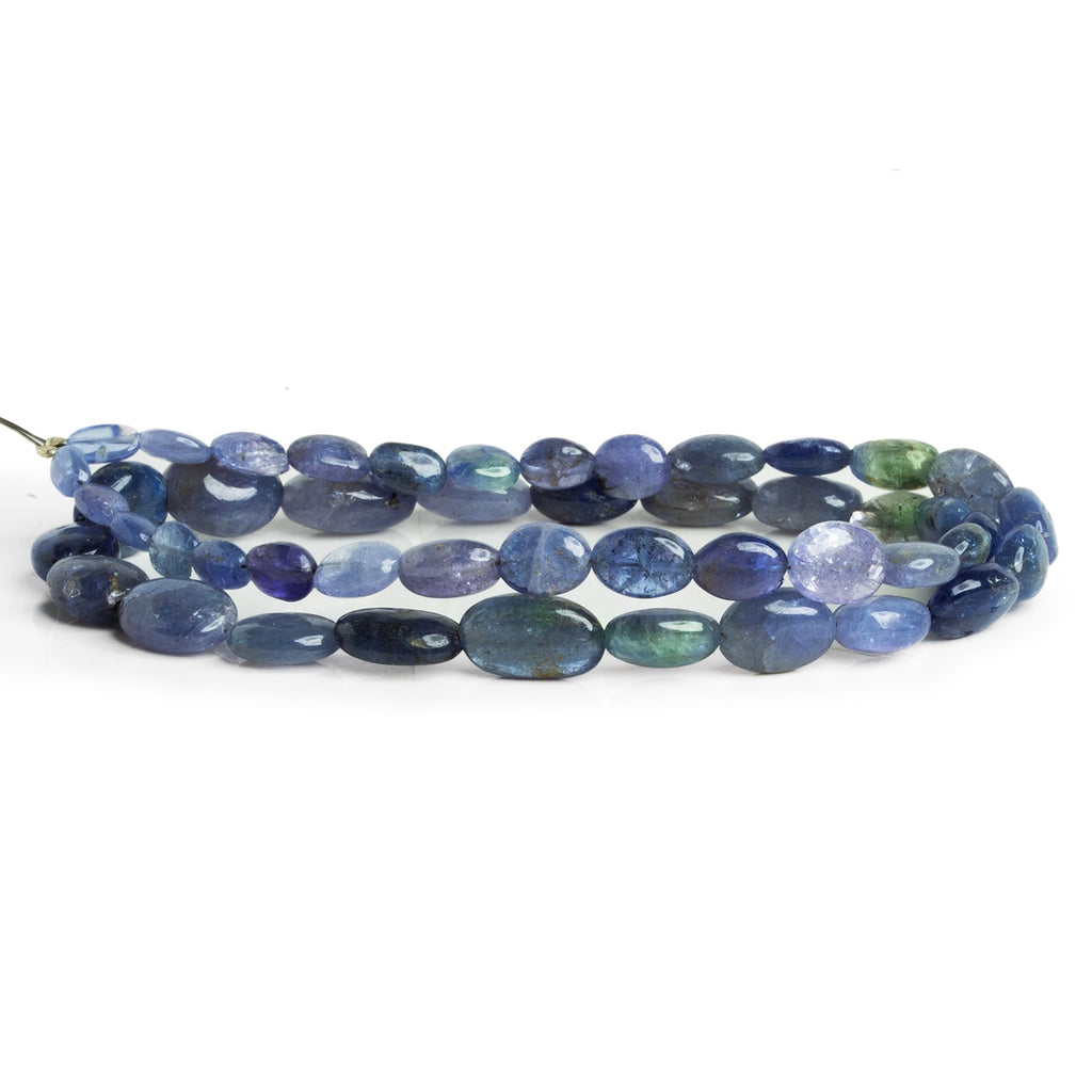 8x6mm Tanzanite Plain Ovals 15 inch 45 beads - The Bead Traders