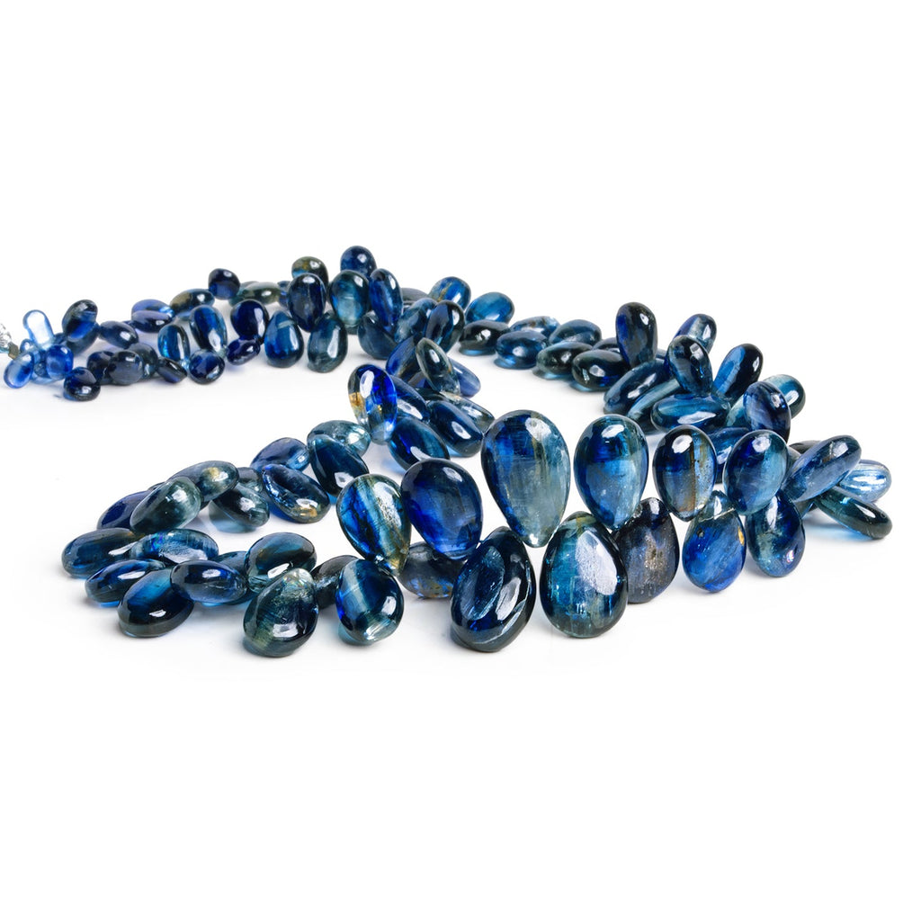 9x5mm Blue Kyanite Plain Pears 12 inch 100 beads A Grade - The Bead Traders