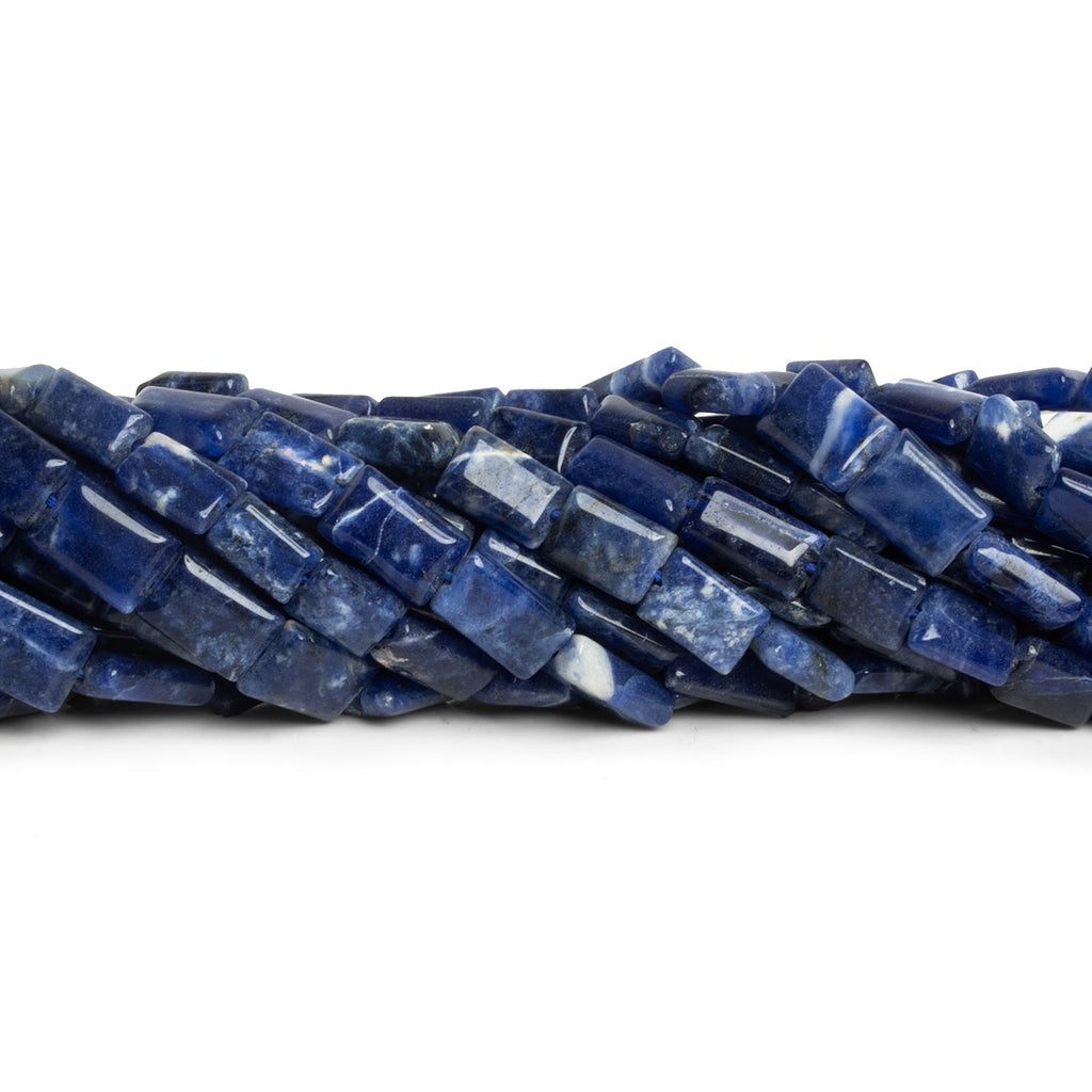 9x6mm Sodalite Handcut Rectangles 12 inch 31 beads - The Bead Traders