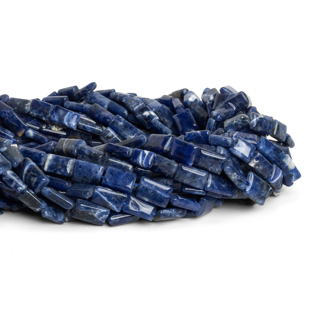 9x6mm Sodalite Handcut Rectangles 12 inch 31 beads - The Bead Traders