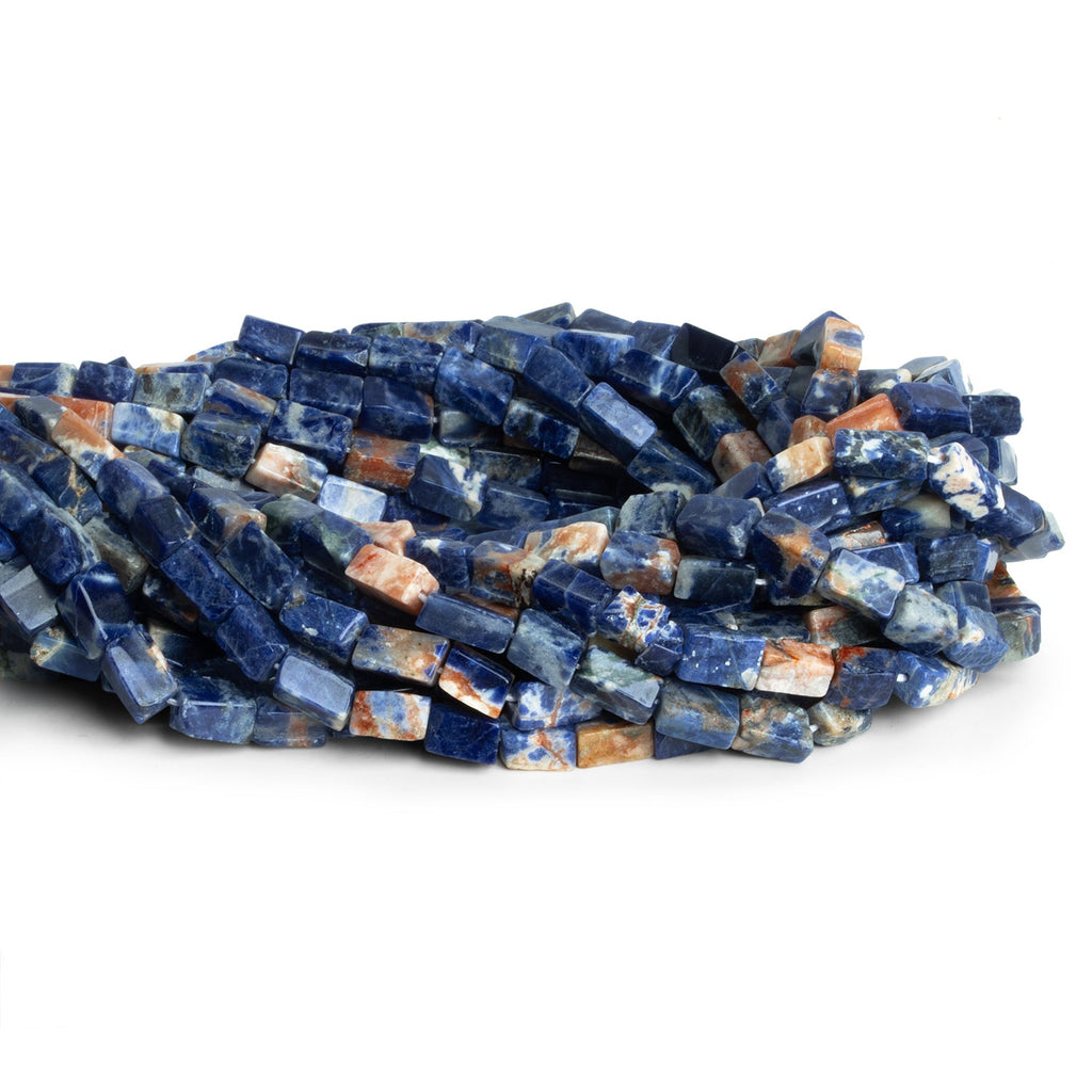 9x6mm Sodalite Handcut Rectangles 12 inch 38 beads - The Bead Traders