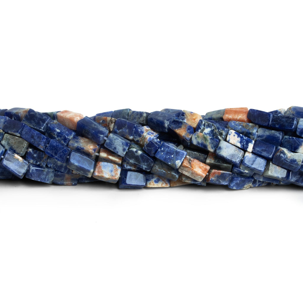 9x6mm Sodalite Handcut Rectangles 12 inch 38 beads - The Bead Traders