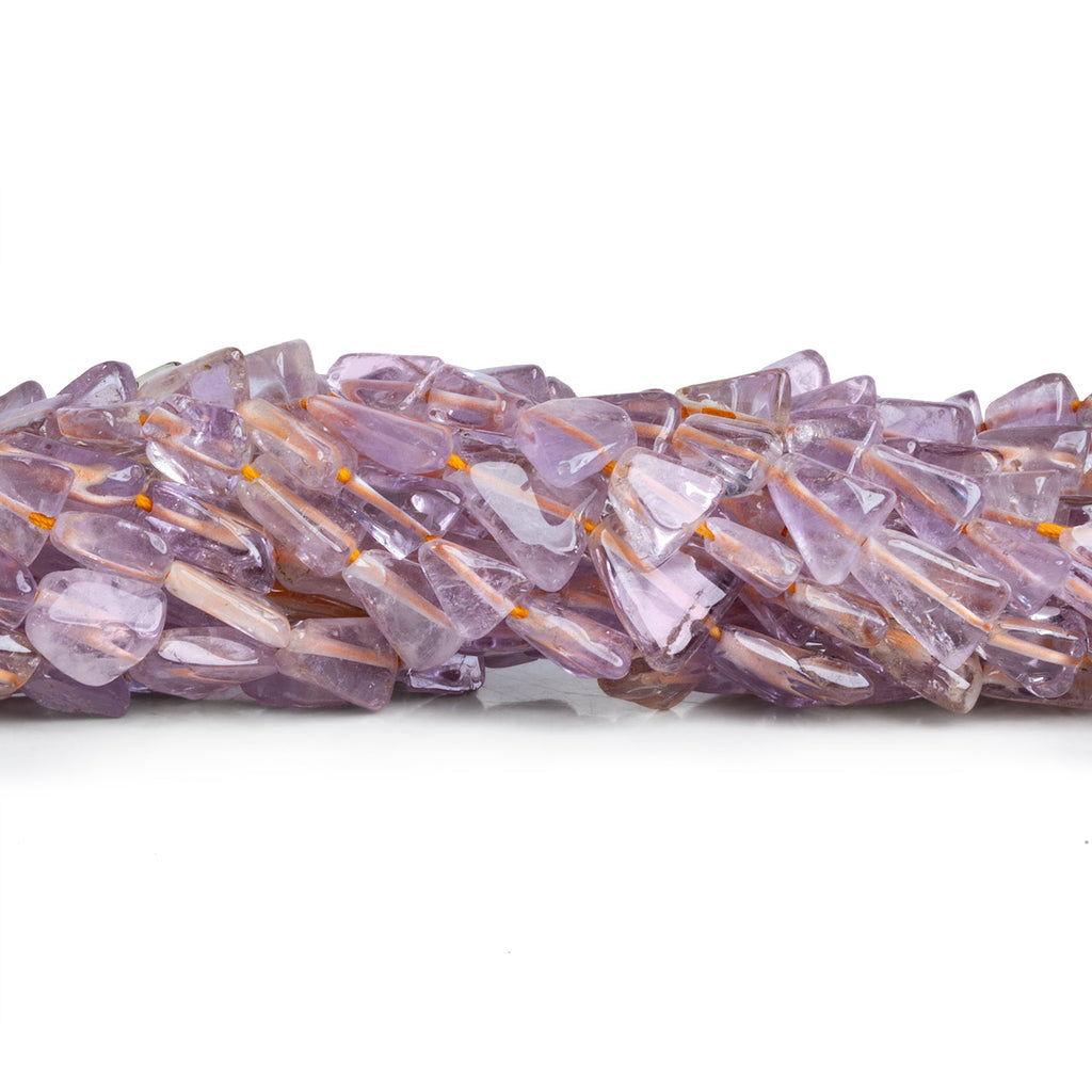 9x7mm Ametrine Plain Handcut Triangles 12 inch 37 beads - The Bead Traders