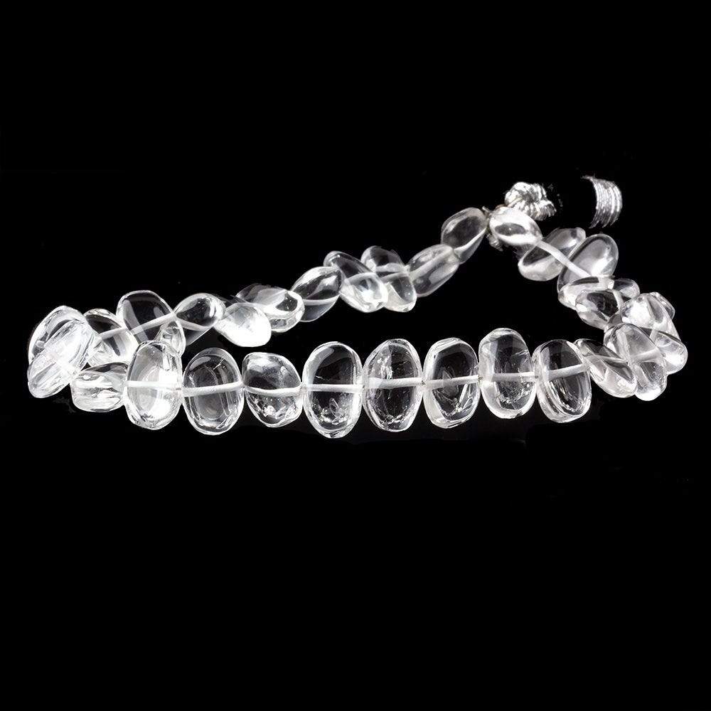 9x7mm Crystal Quartz Plain Ovals 8 inch 29 beads - The Bead Traders