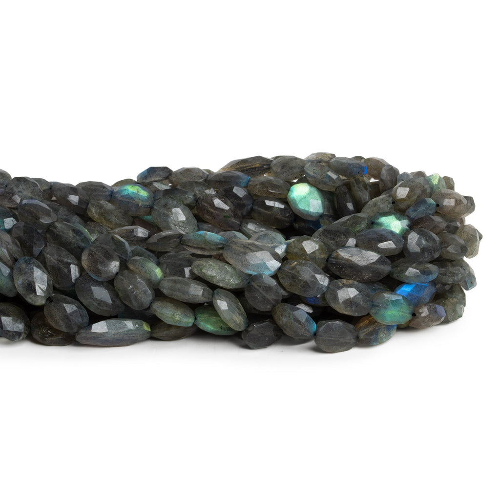 9x7mm Labradorite Faceted Ovals 12 inch 38 beads - The Bead Traders