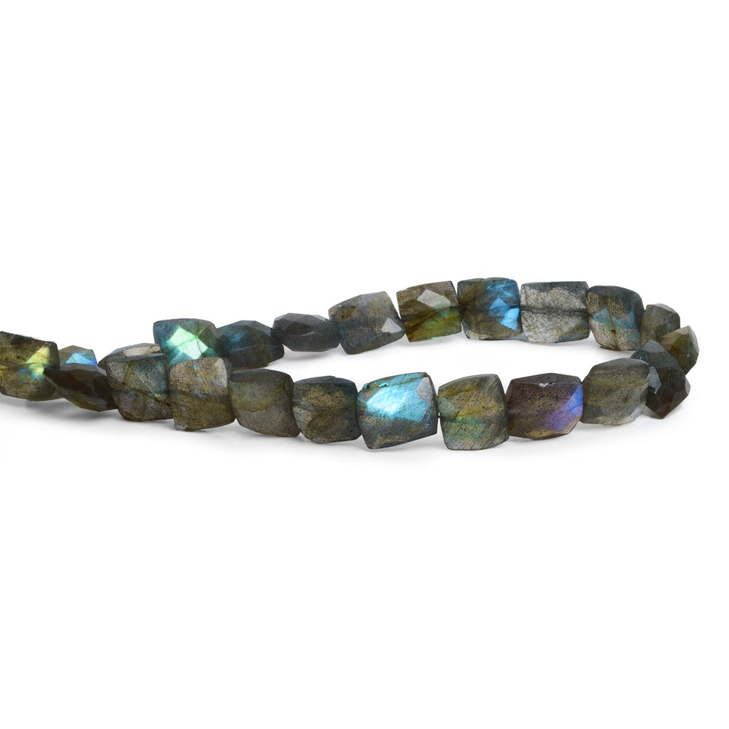 9x8mm Labradorite Faceted Cushions 8 inch 23 beads - The Bead Traders