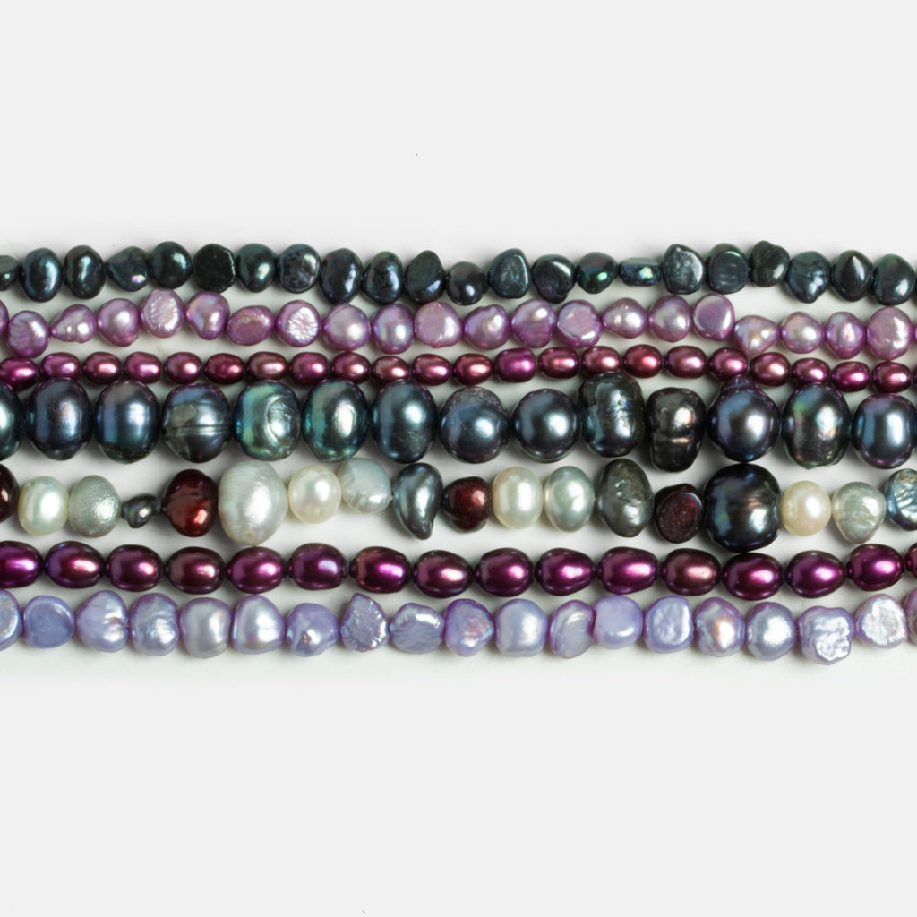 Perfect Purple Pearls - Lot of 7 - The Bead Traders