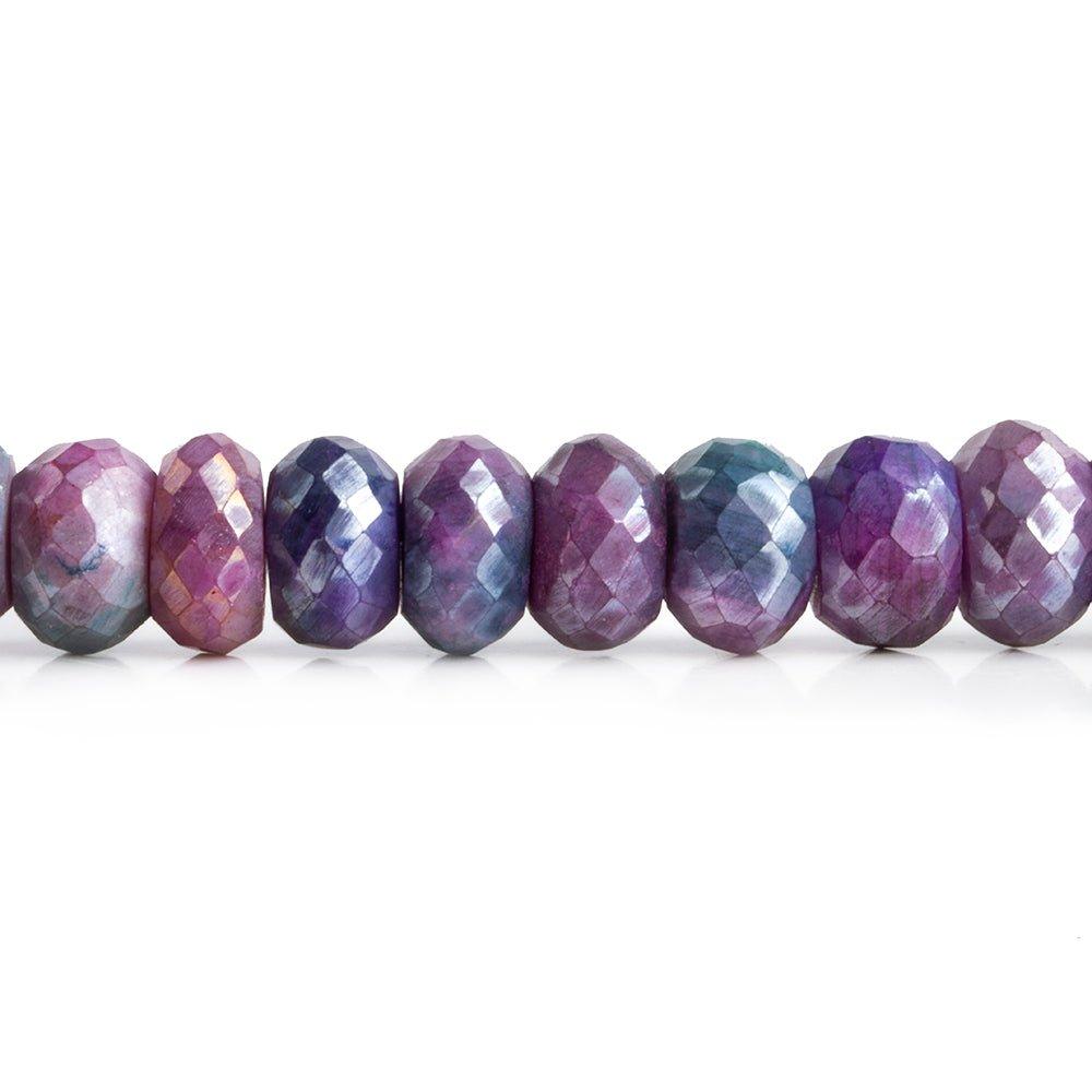 10mm Purple Mystic Moonstone Faceted Rondelle Beads 7.5 inch 30 pieces - The Bead Traders