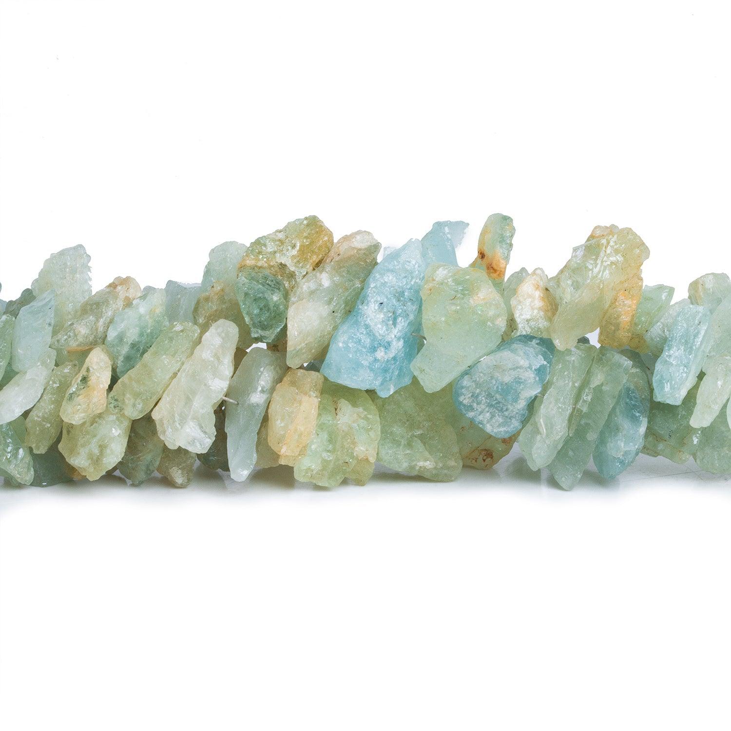 12x9mm Aquamarine Natural Crystals 8 inch 35 beads – The Bead Traders