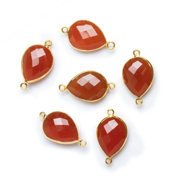 9 Pcs /10 shops Pcs Natural Carnelian Gemstone Connectors, Silver Plated Connectors , Wholesale Jewelry Findings, Jewelry Supplies