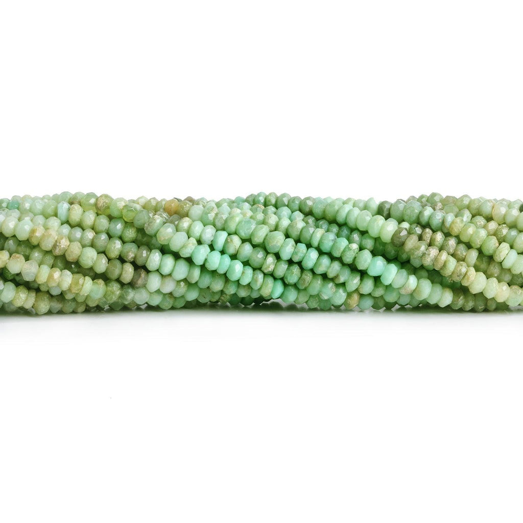 Natural Chrysoprase Faceted Rondelle Beads Shyama Gems