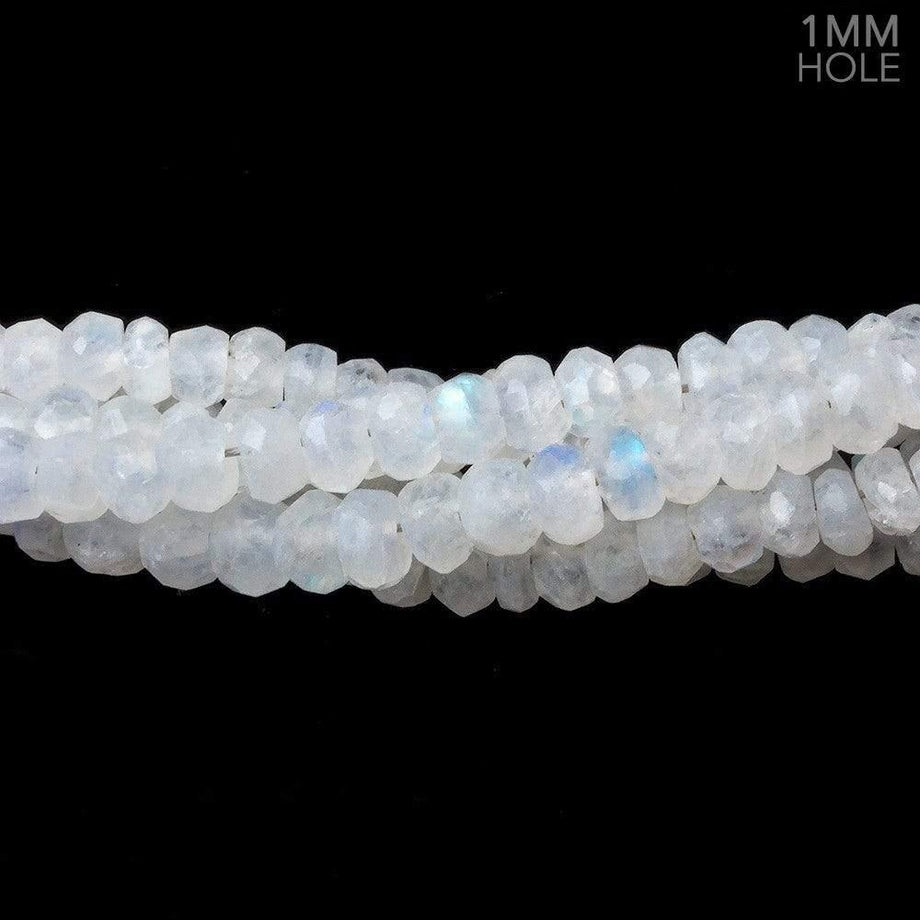 4.5mm Rainbow Moonstone Faceted Rondelles 14 inch 125 beads – The Bead  Traders